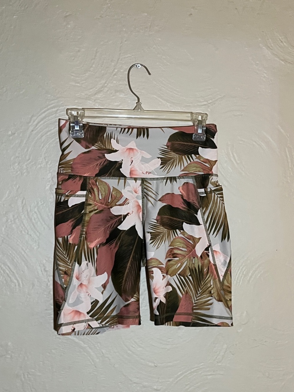 Old Navy Tropical Floral Bike Shorts - Pink & Green